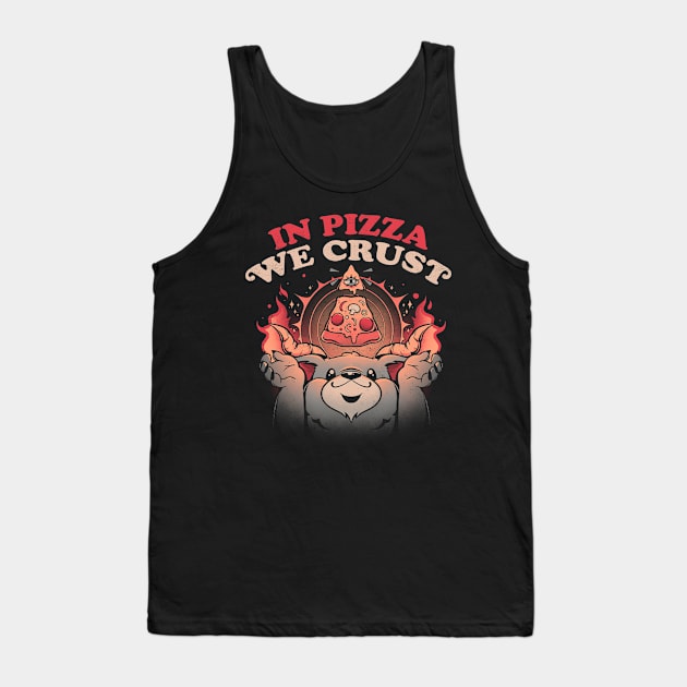 In Pizza We Crust - Cute Funny Evil Creepy Baphomet Gift Tank Top by eduely